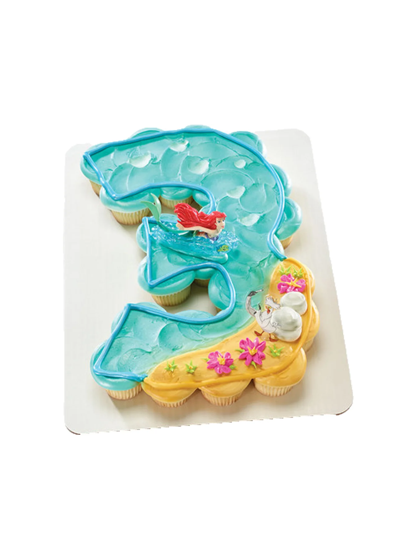 3rd Birthday The Little Mermaid Ariel and Scuttle Cupcakes - Image 5