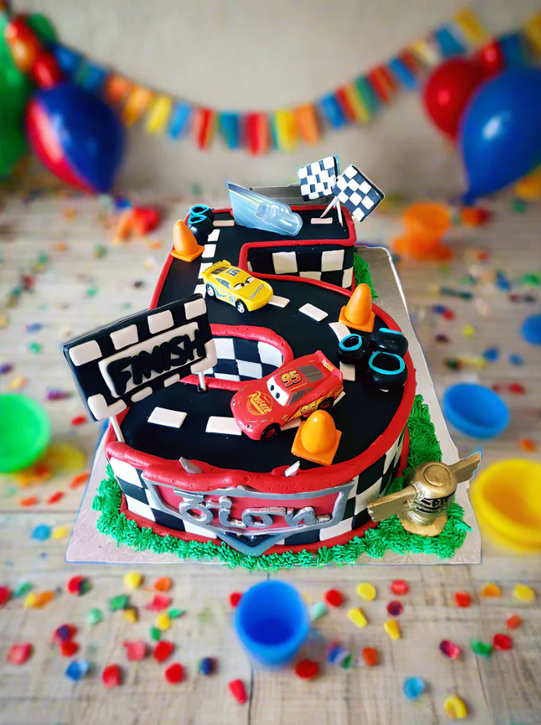 #5 Race Car Adventure Cake - Image 3