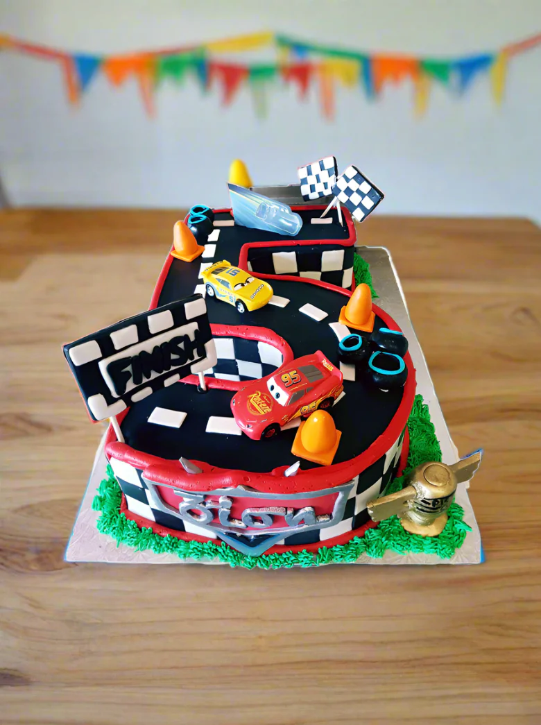 #5 Race Car Adventure Cake - Image 4
