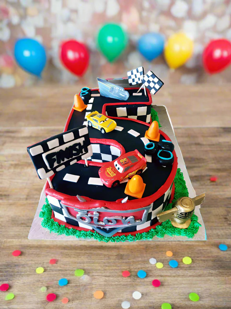 #5 Race Car Adventure Cake - Image 5
