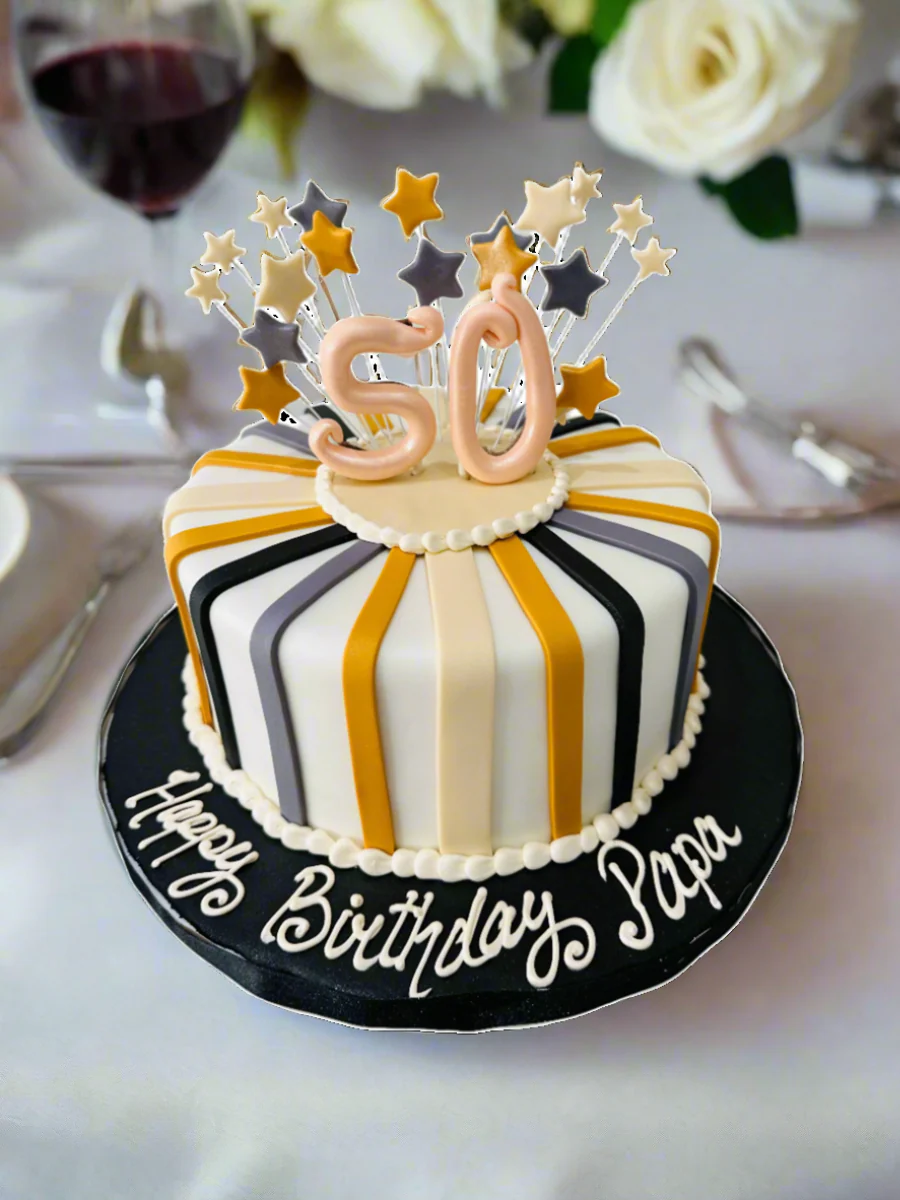 50th Gold Jubilee Anniversary Cake - Image 2