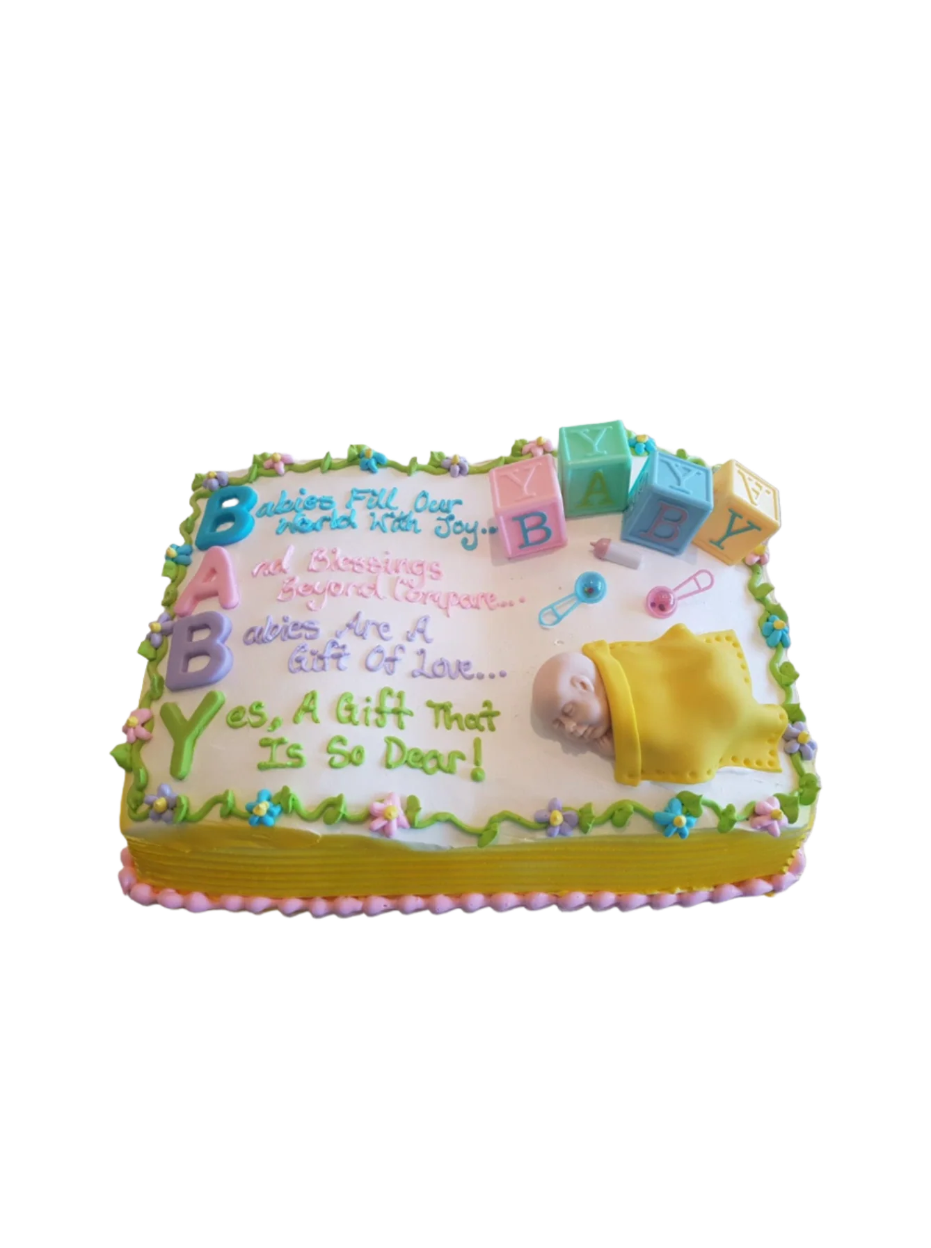 A Letter-Perfect Baby Cake