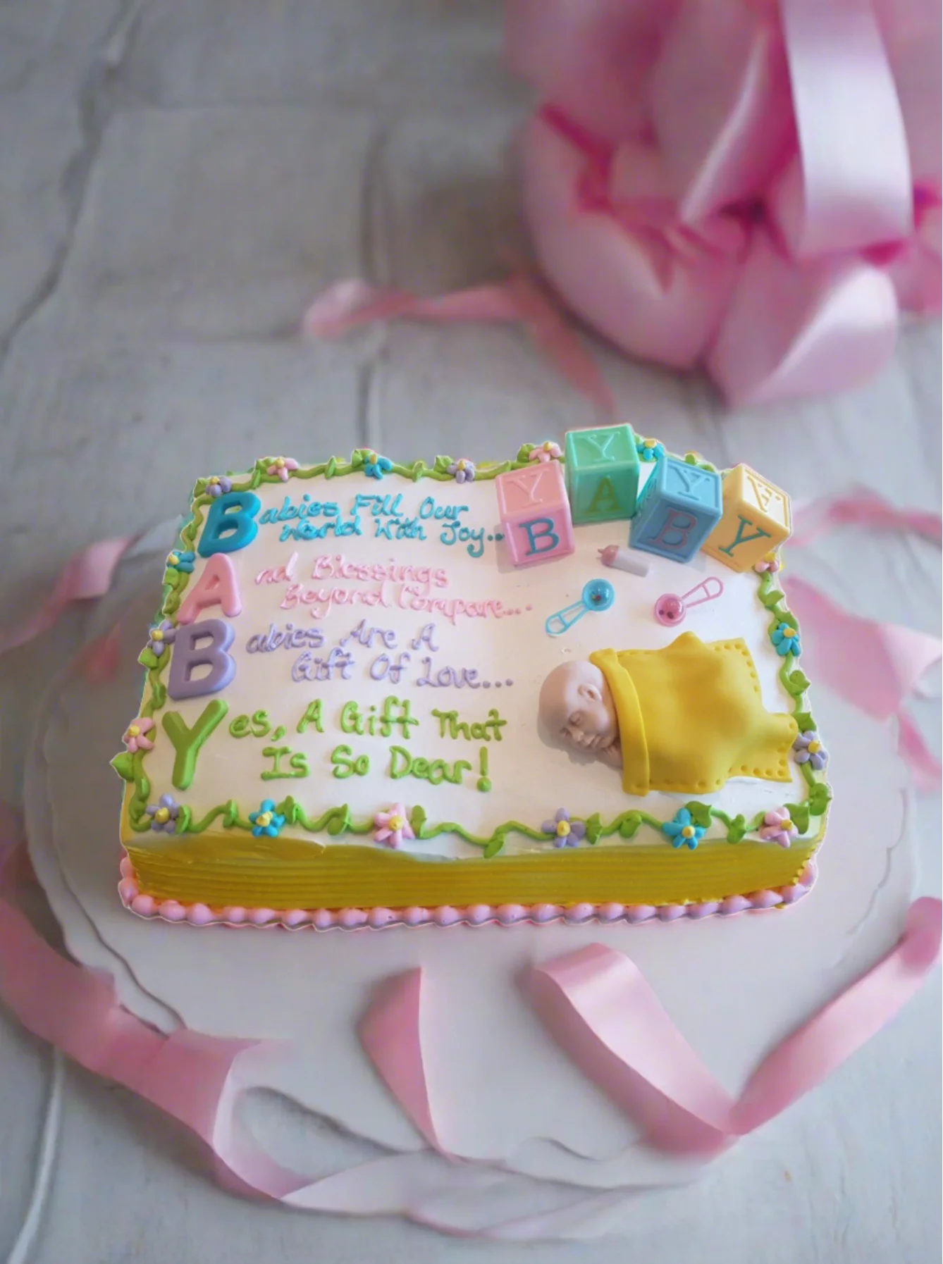 A Letter-Perfect Baby Cake - Image 2