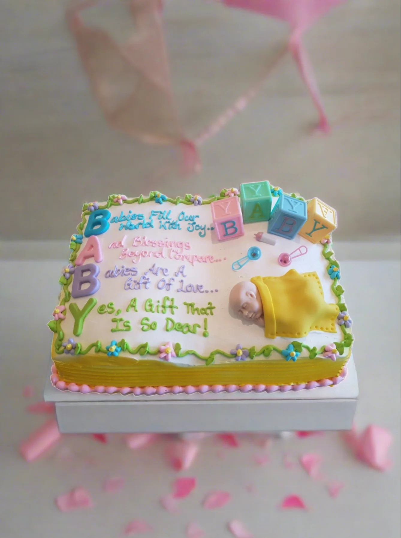 A Letter-Perfect Baby Cake - Image 4
