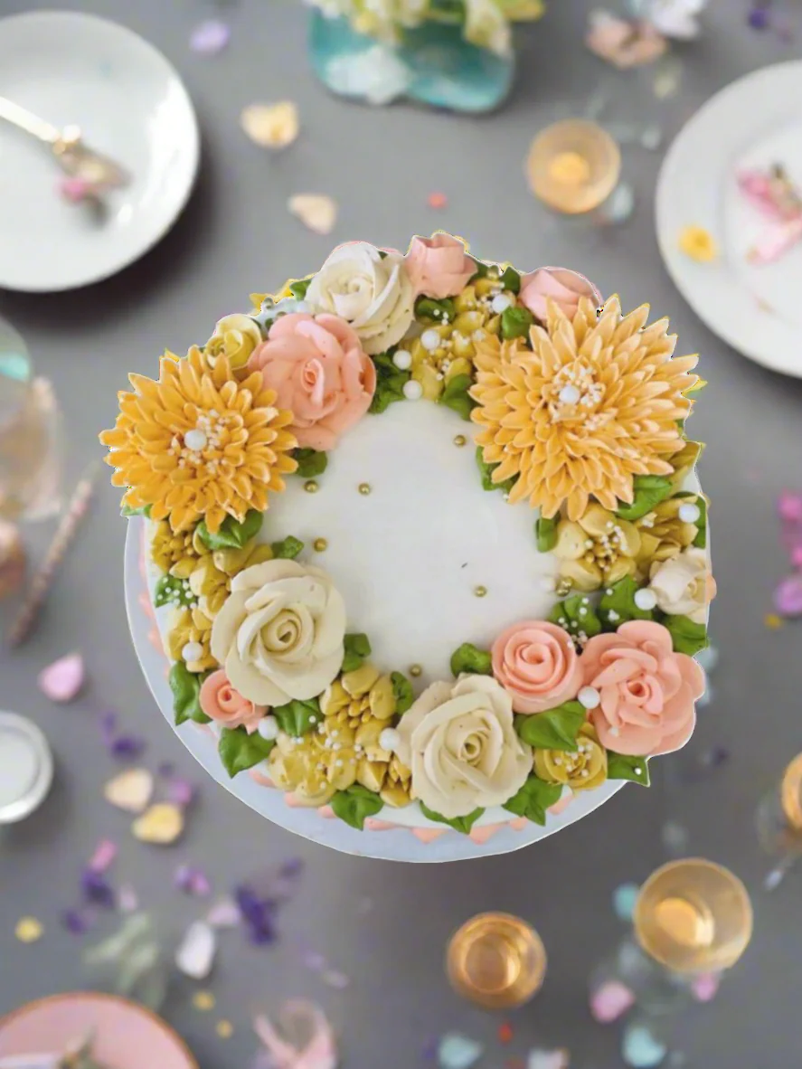 Aarohi Flowers Birthday Cake - Image 2