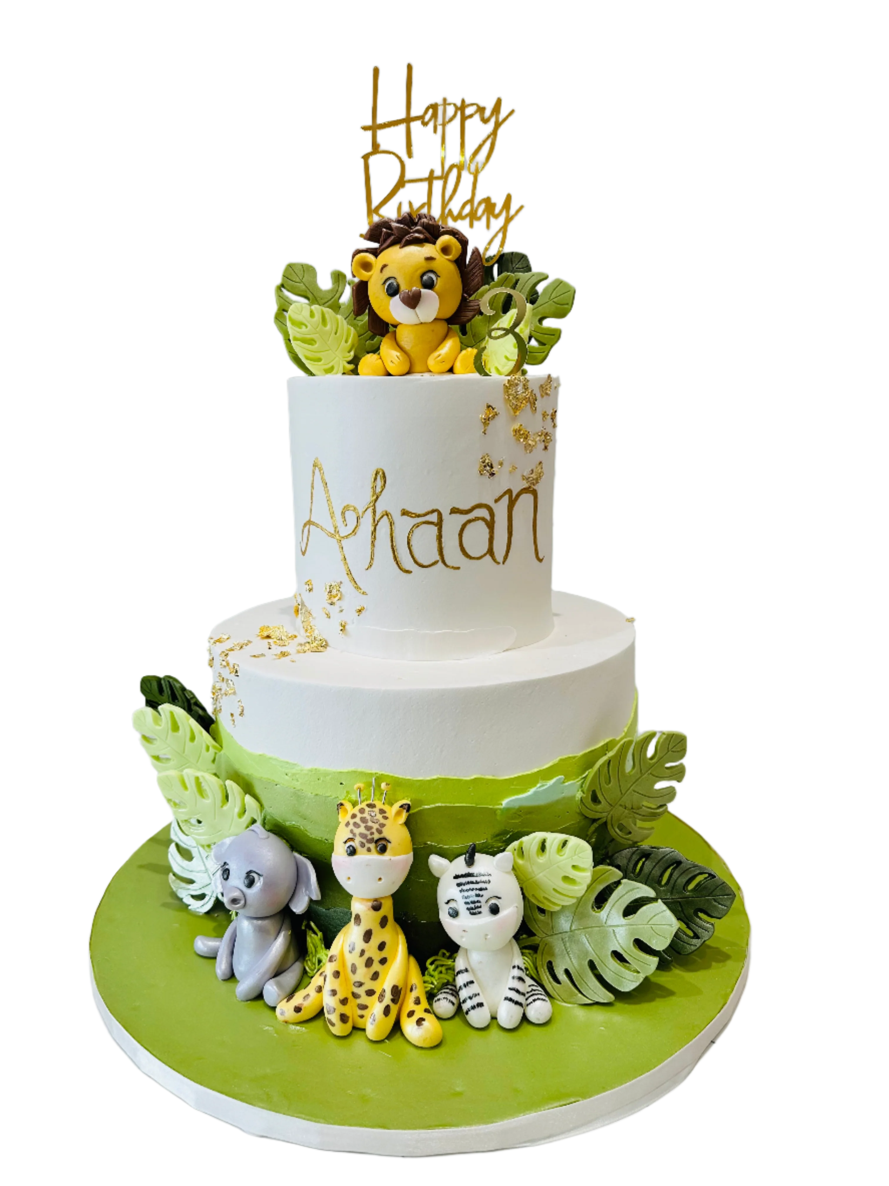 Ahaan Jungle Safari Cream Tiered Cake