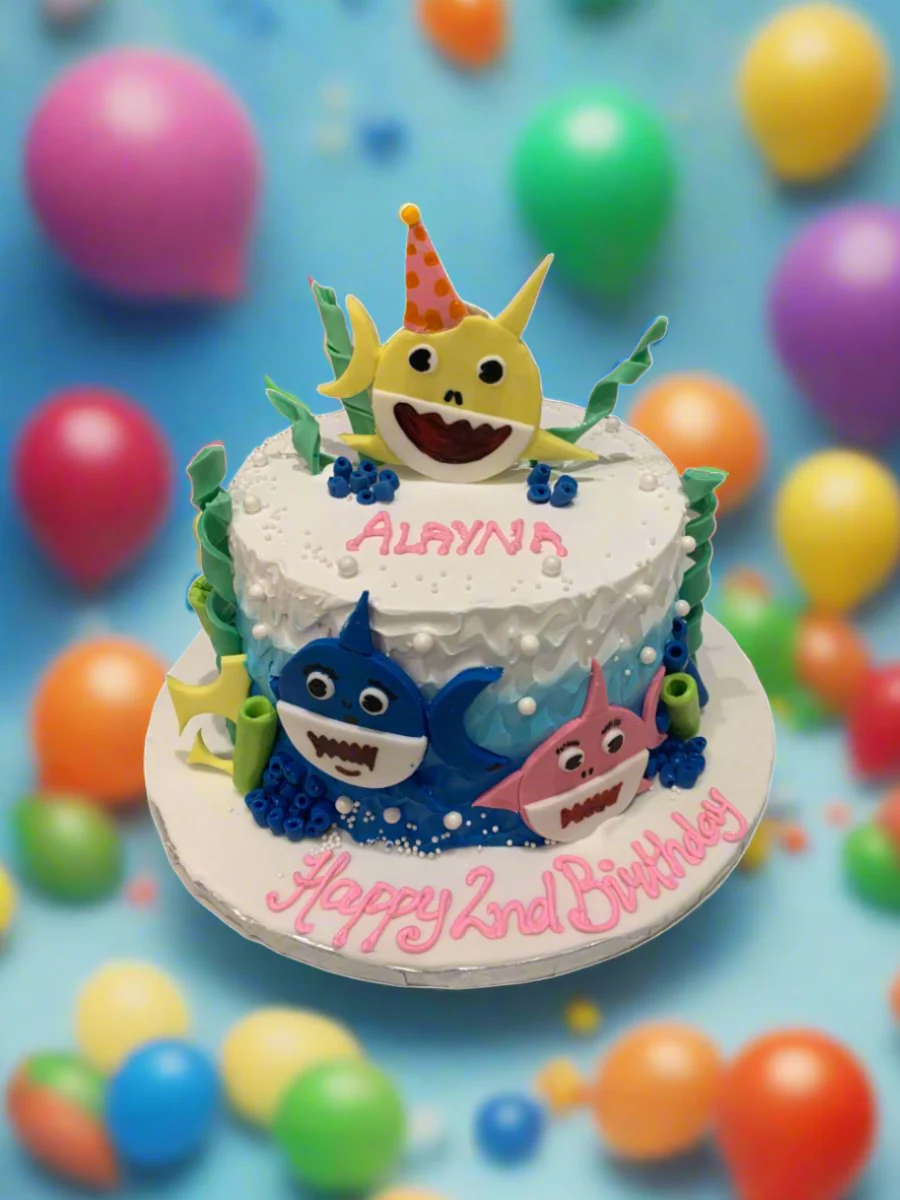 Alayna Baby Shark Birthday Cake - Image 3