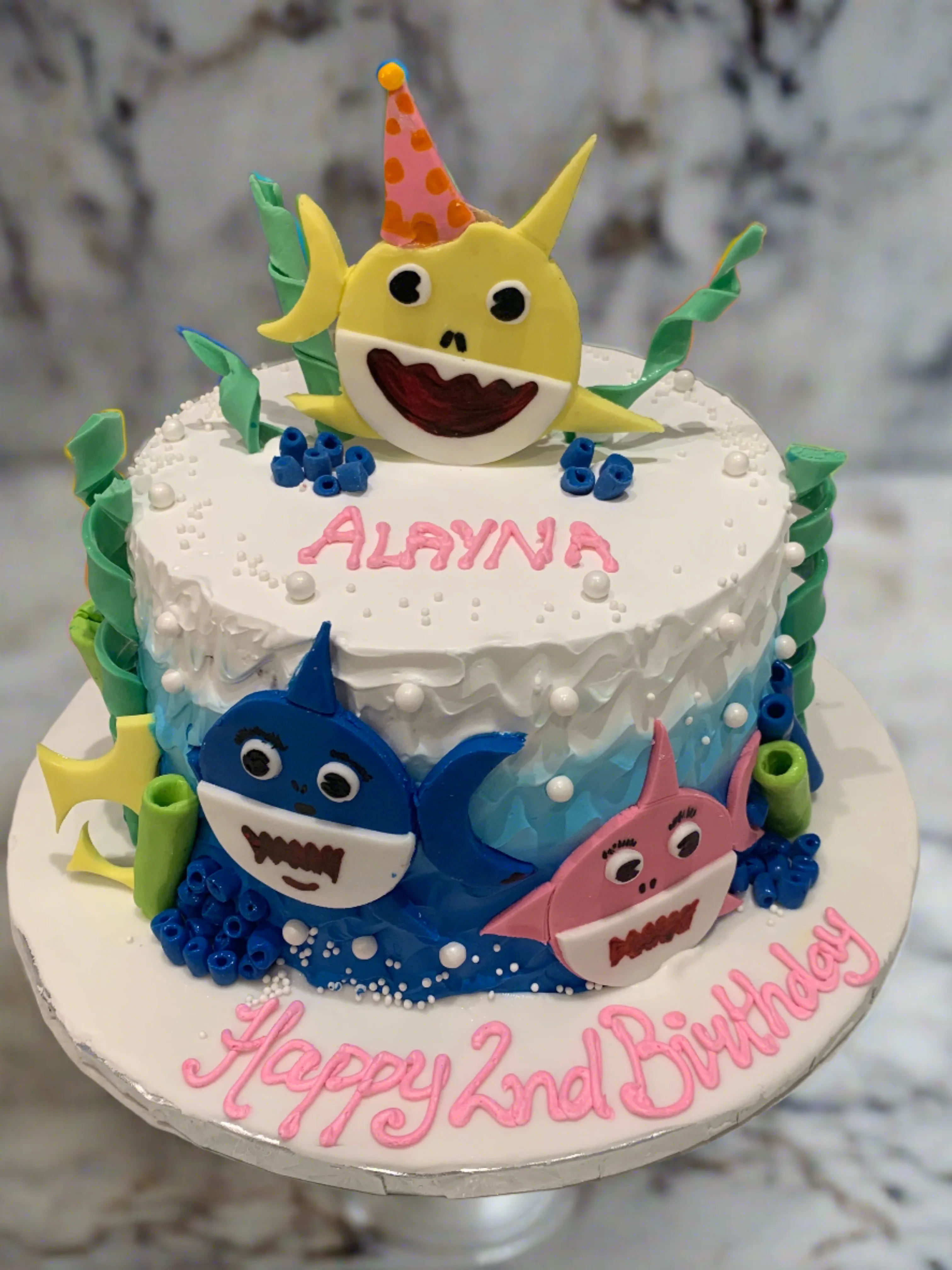 Alayna Baby Shark Birthday Cake - Image 4