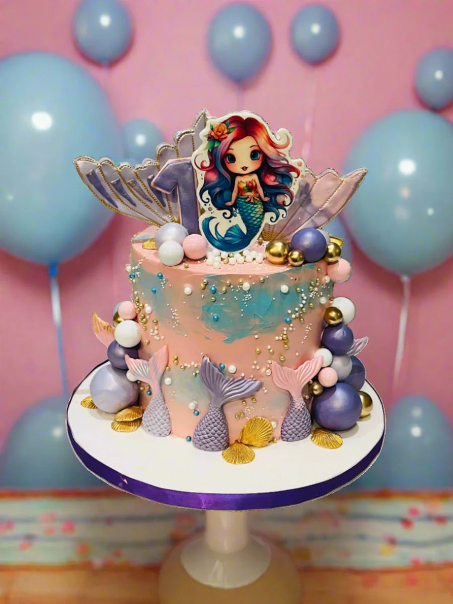 Alice Mermaid Cream Cake - Image 2