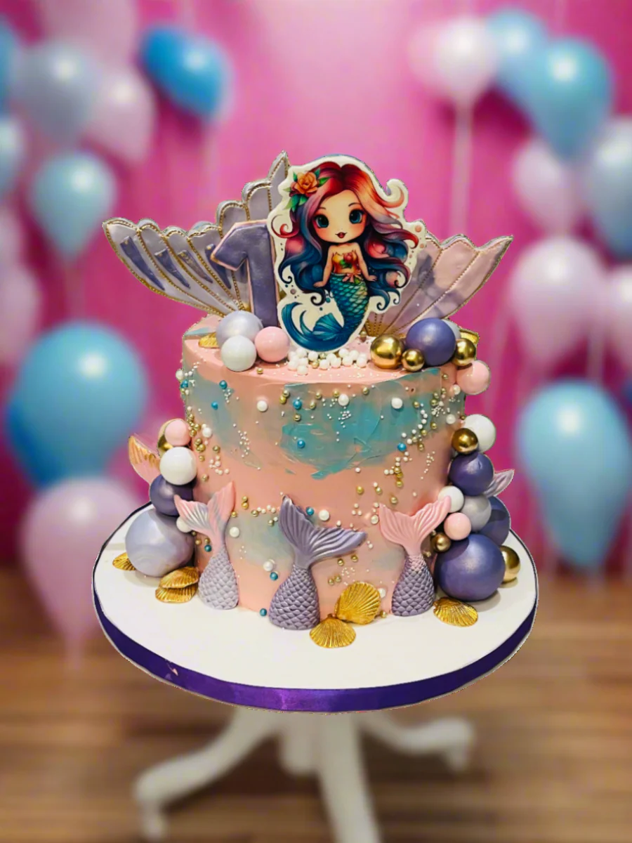 Alice Mermaid Cream Cake - Image 3