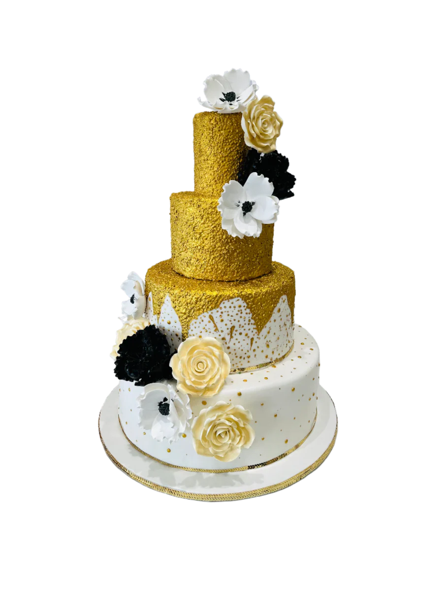 Amanda Gold Fondant Cake
