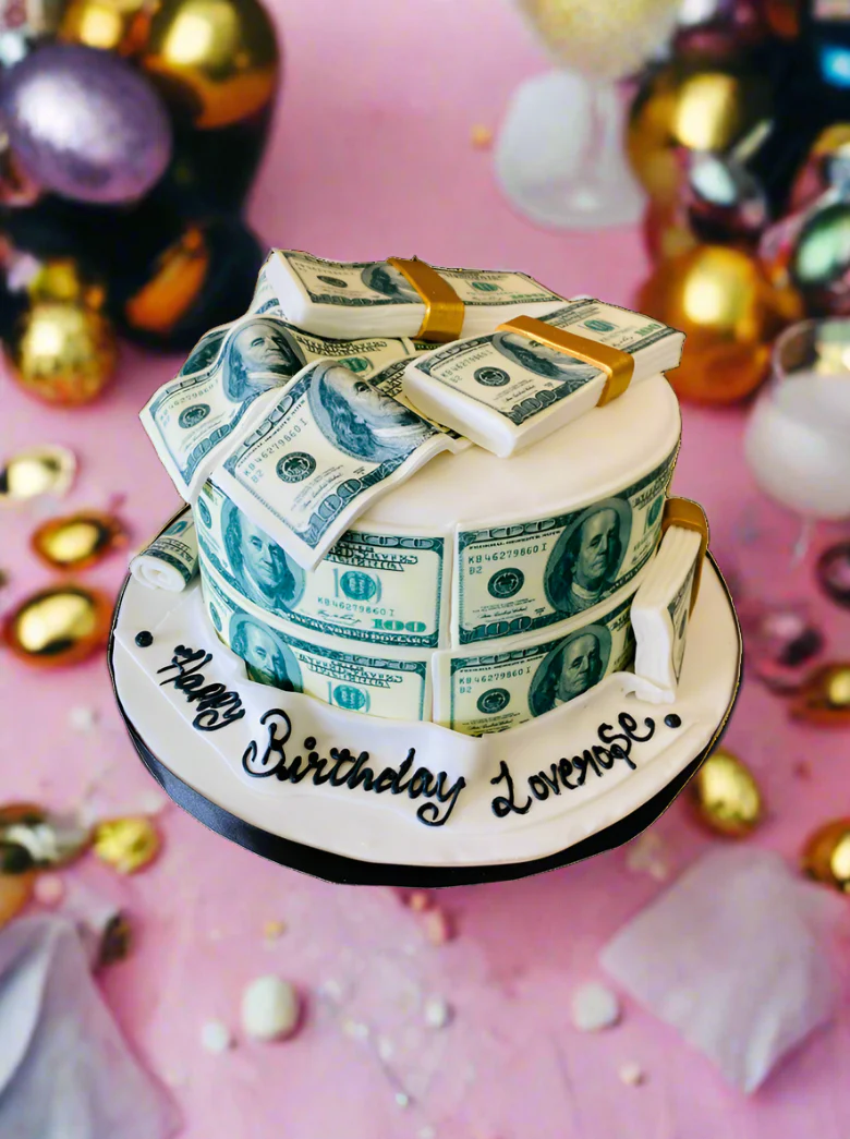 American Dollar Fondant Cake - Image 2