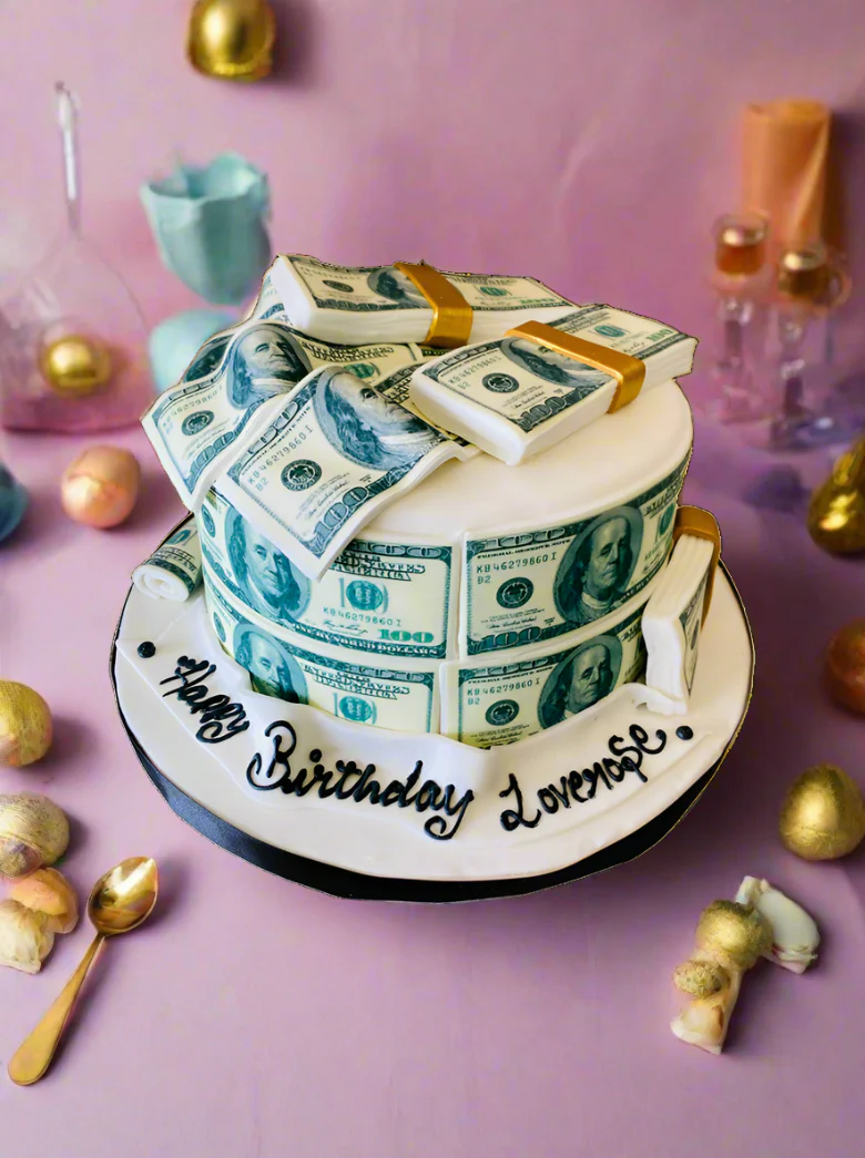 American Dollar Fondant Cake - Image 3