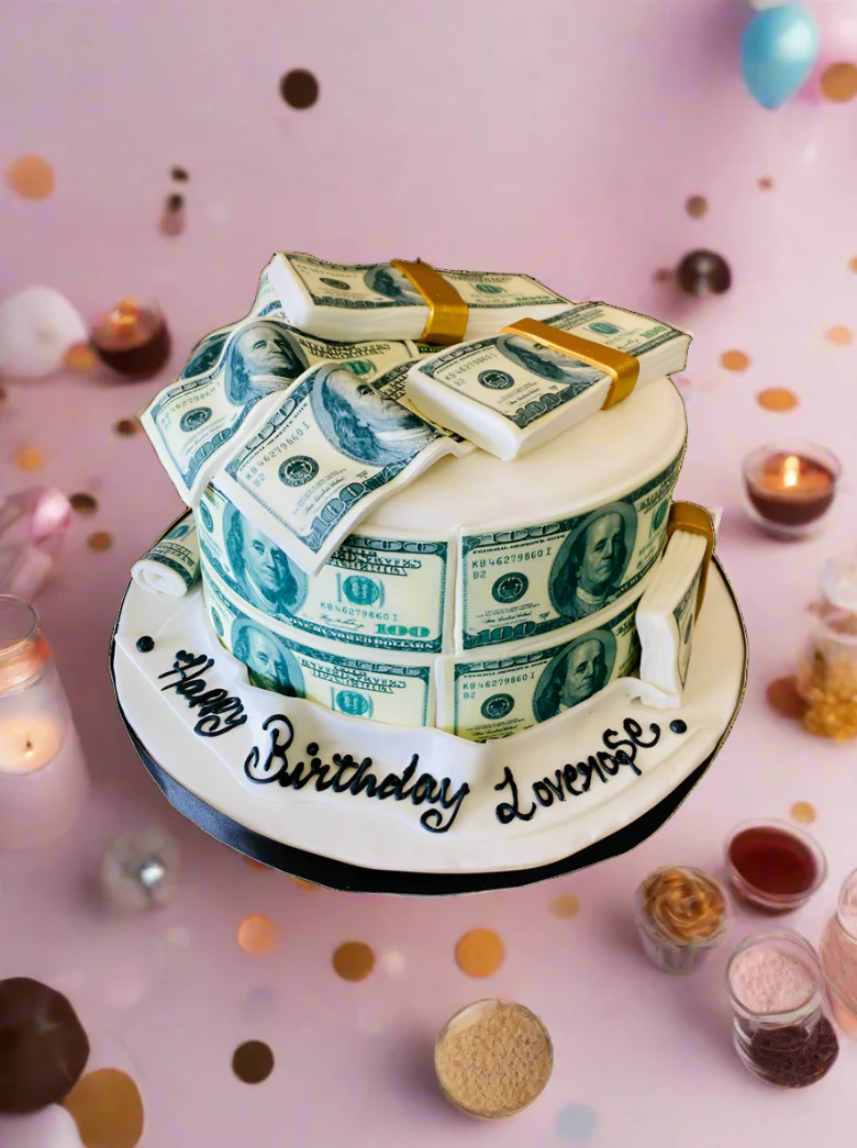 American Dollar Fondant Cake - Image 4