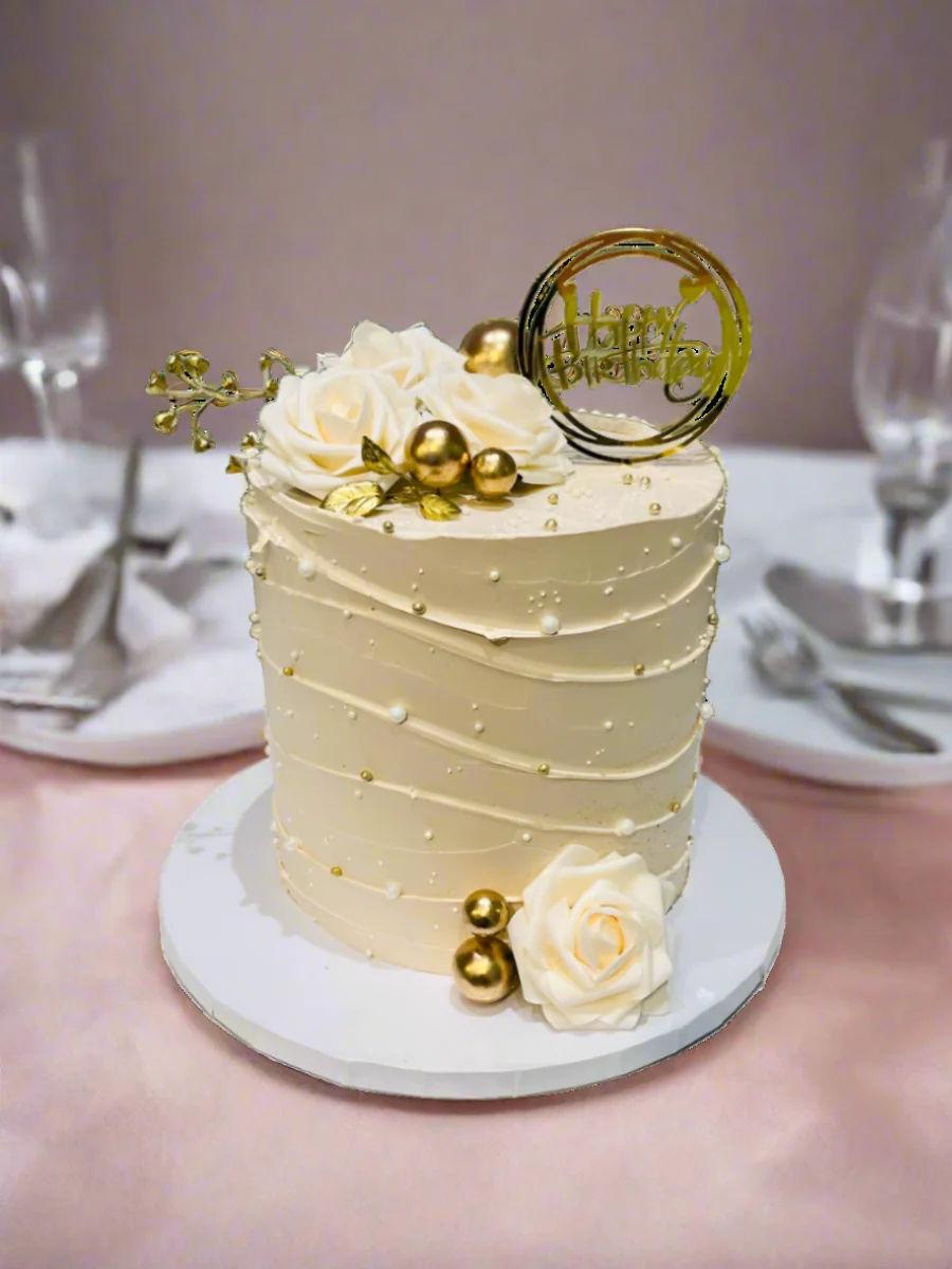 Amisha Ivory Birthday Cake - Image 4
