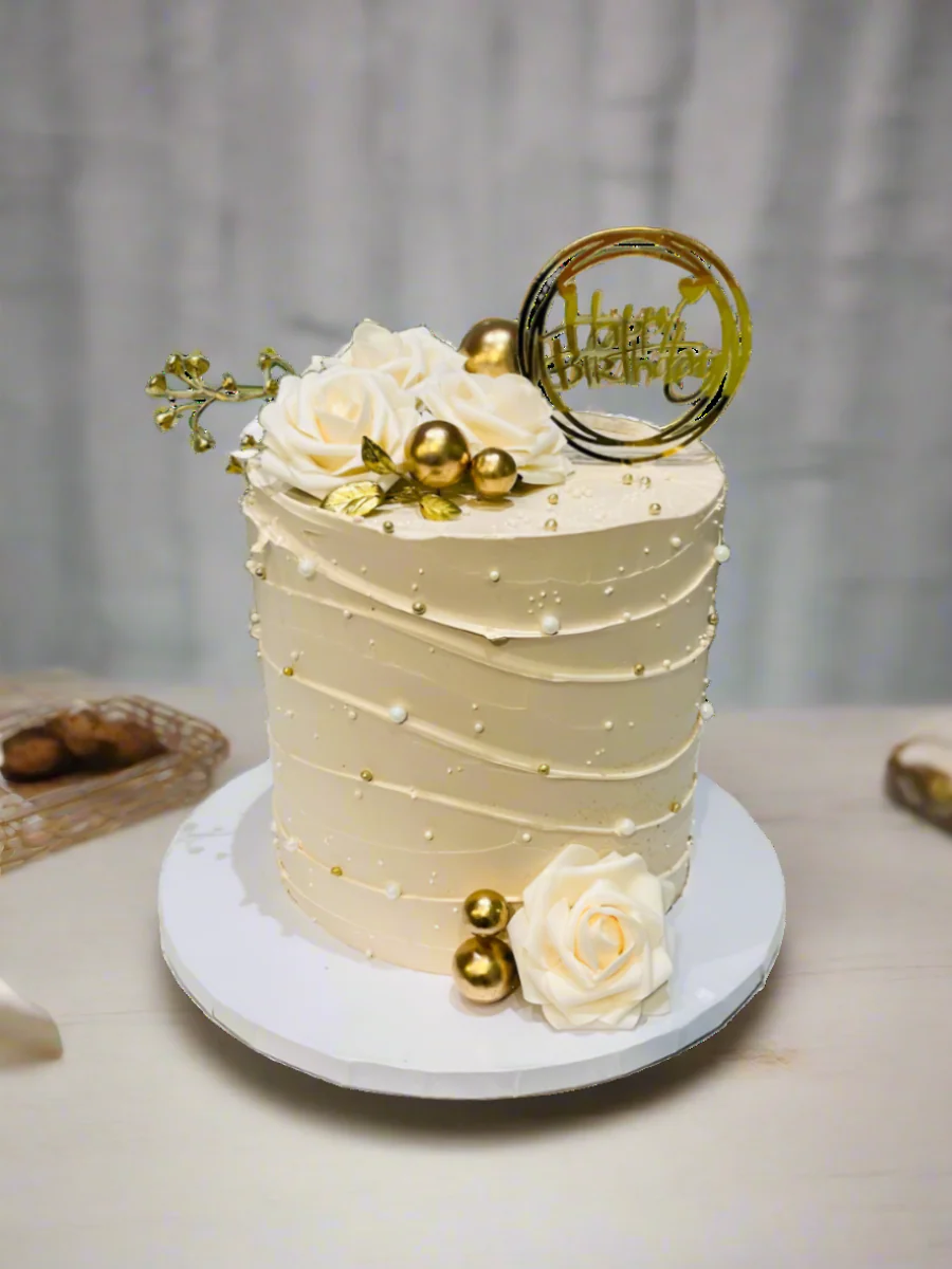 Amisha Ivory Birthday Cake - Image 5