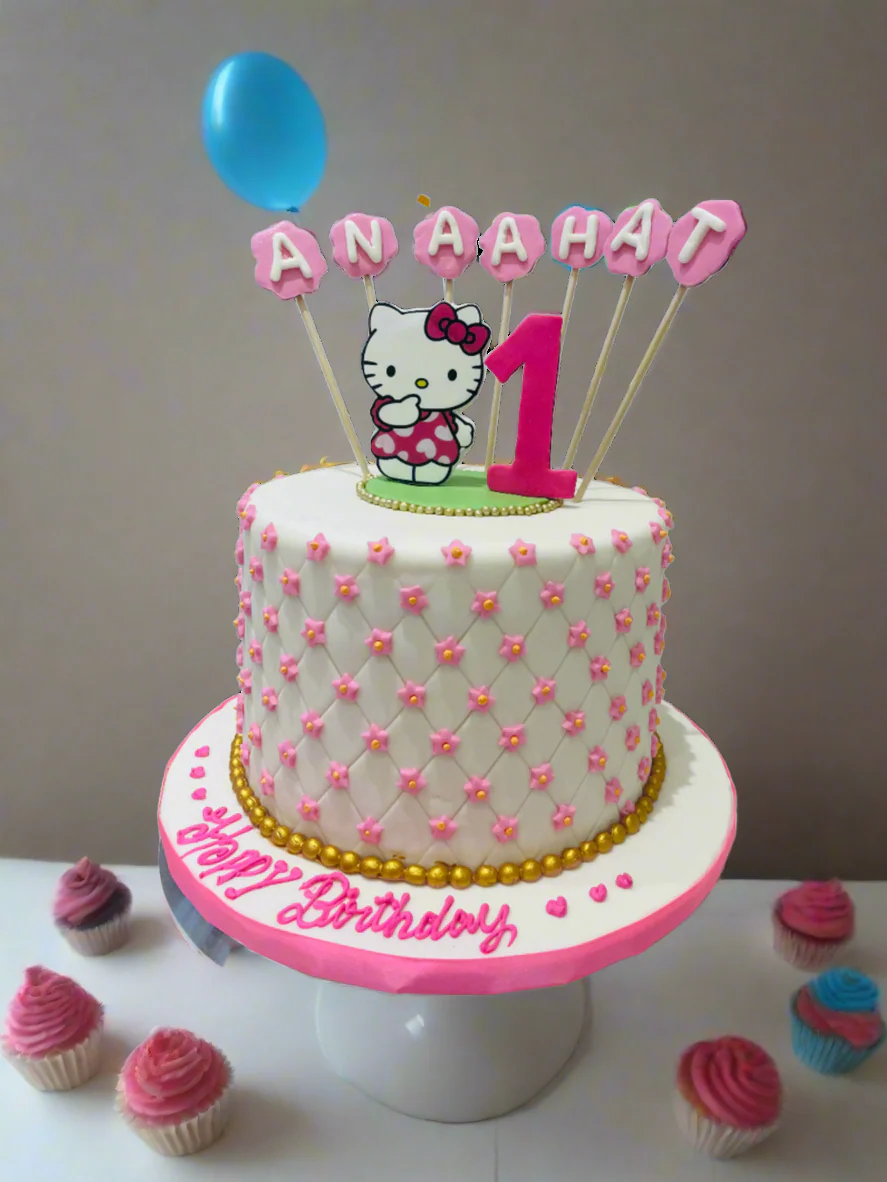 Anaahat Kitty Fondant Cake - Image 3