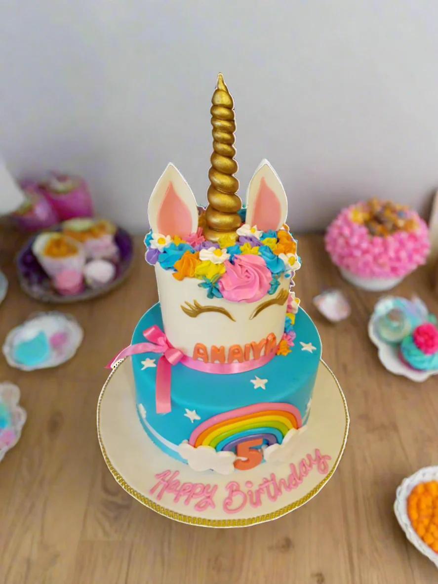Anaya Unicorn Fondant Cake - Image 2