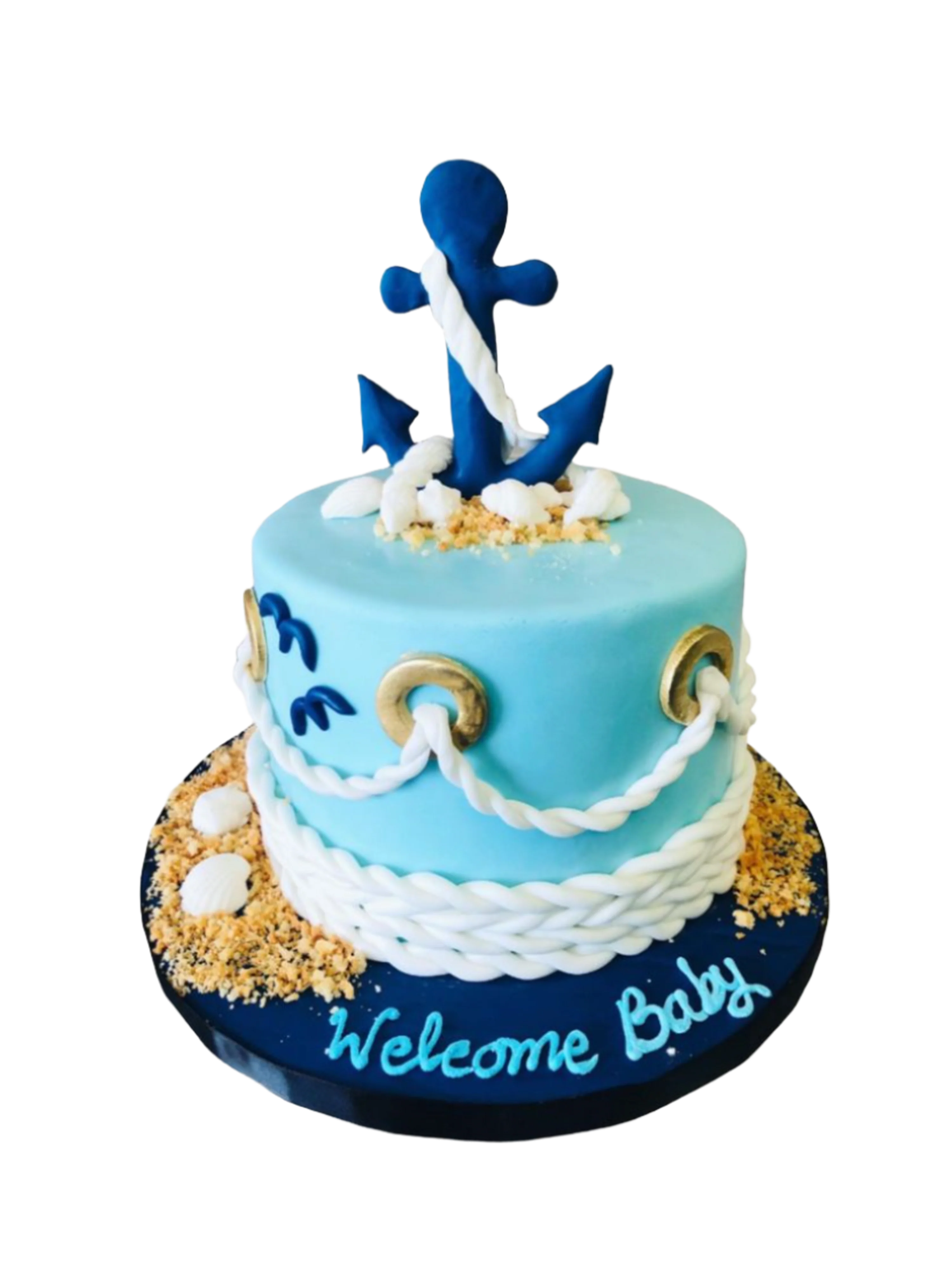 Anchor Fondant Birthday Cake