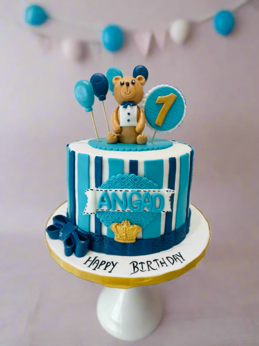 Angad Teddy Fondant Cake - Image 2