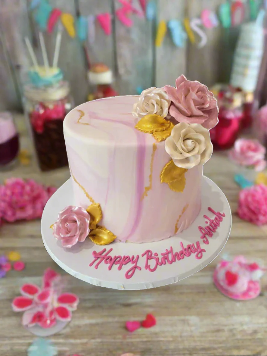Anitah Marbleized Fondant Cake - Image 4
