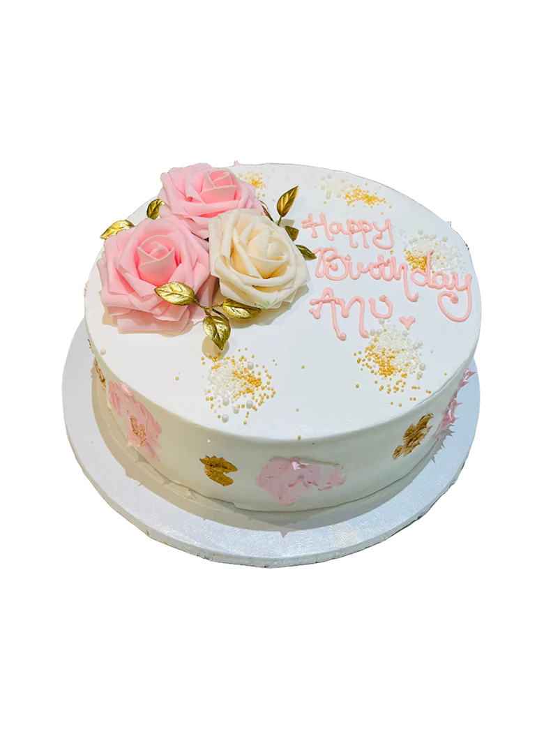 Anu Pink Flower Cake