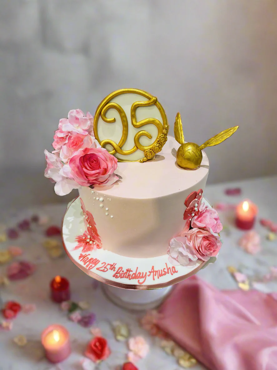 Anusha Floral Birthday Cake - Image 2