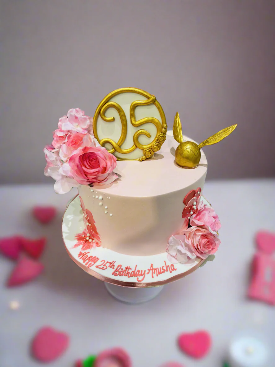 Anusha Floral Birthday Cake - Image 3