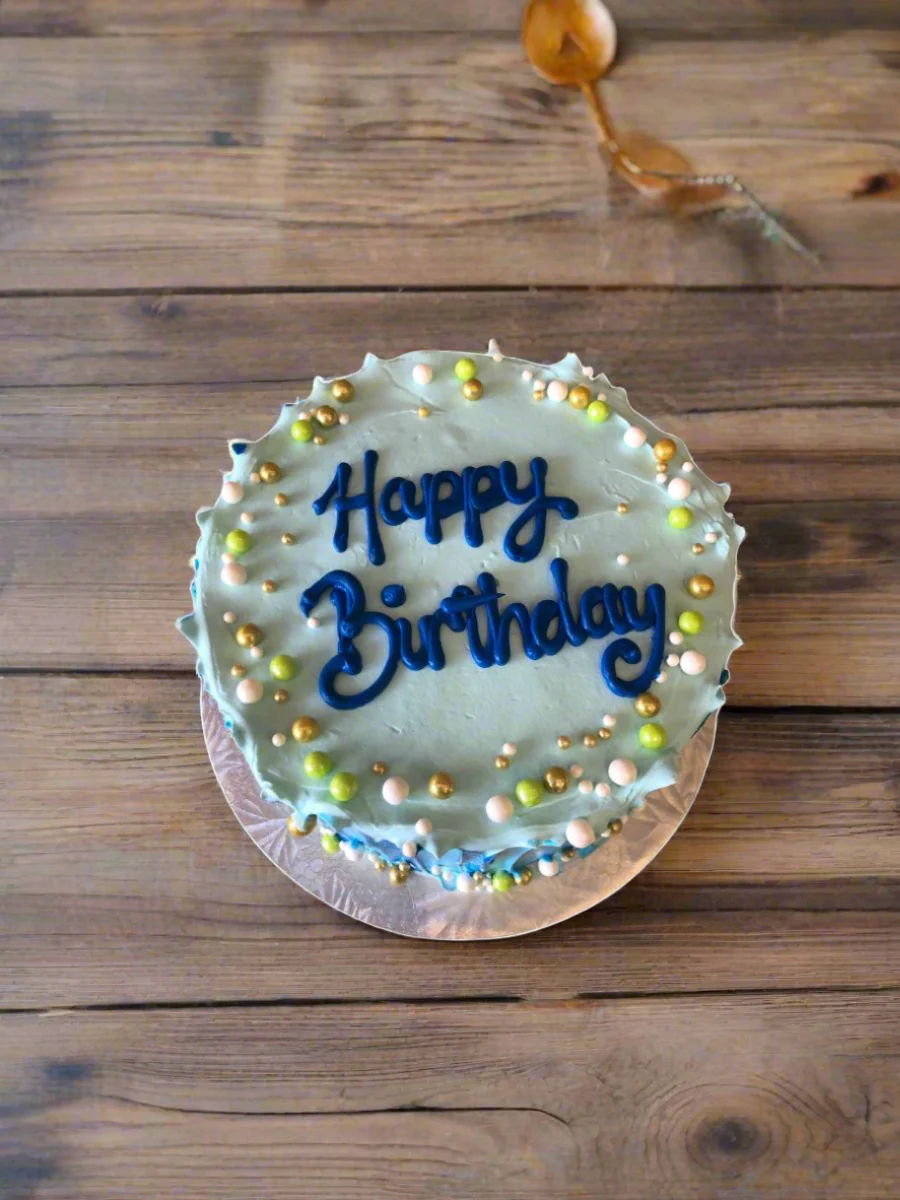 Aqua Beaded Cake - Image 4