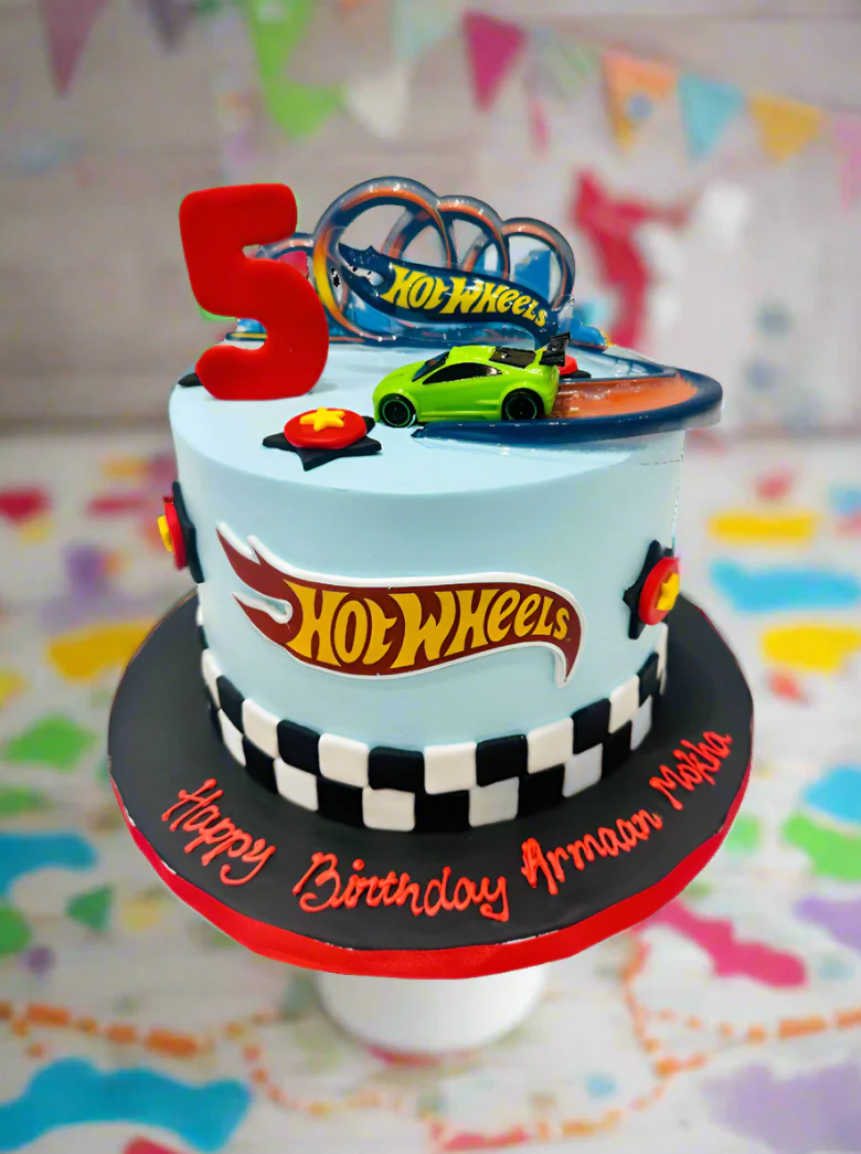 Armaan Hotwheels Car Cream Cake - Image 2