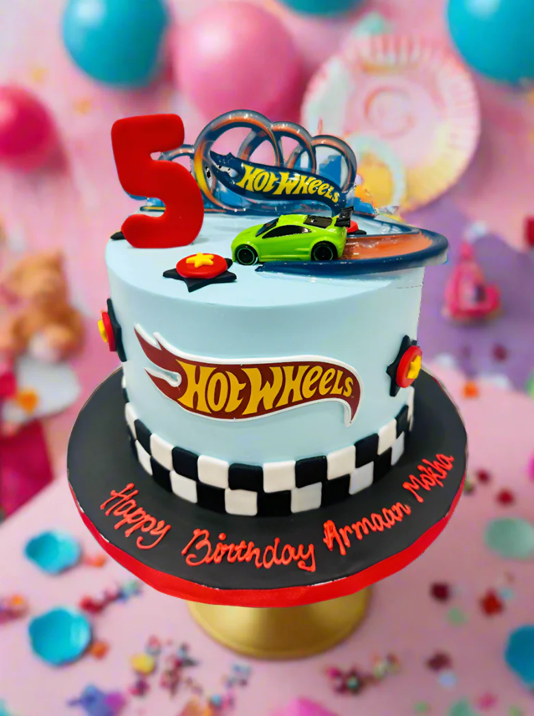 Armaan Hotwheels Car Cream Cake - Image 3