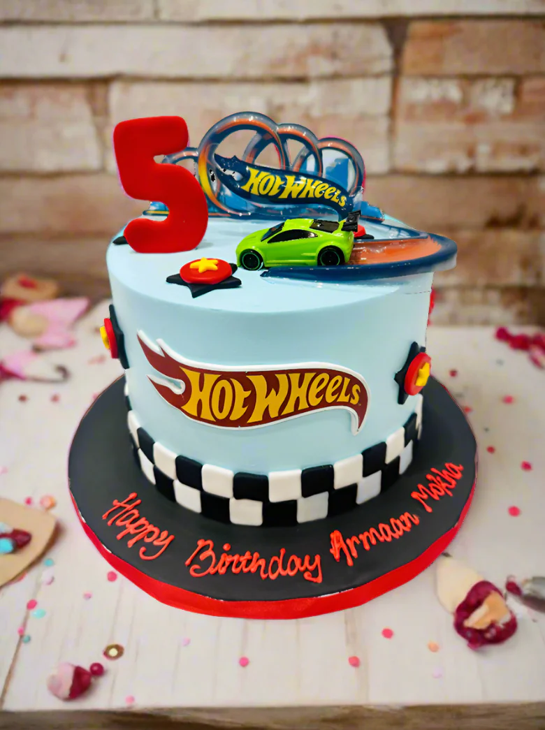 Armaan Hotwheels Car Cream Cake - Image 4