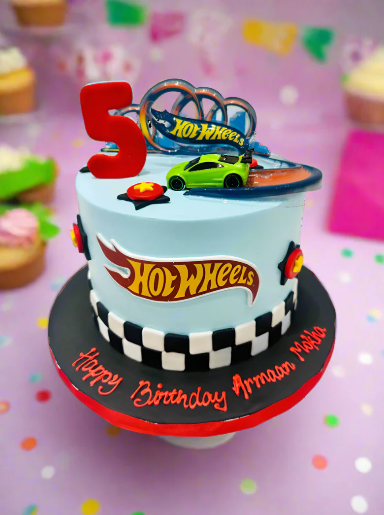 Armaan Hotwheels Car Cream Cake - Image 5