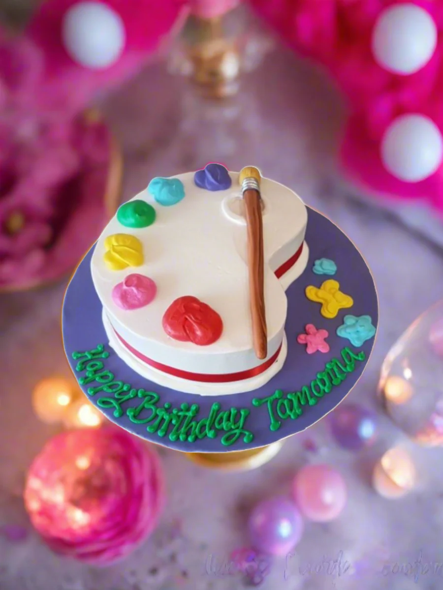 Art Palette Birthday Cake - Image 2
