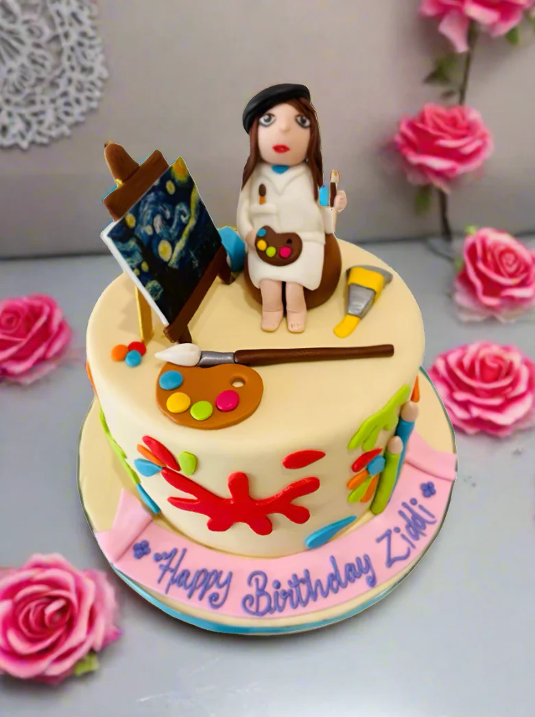 Artist Fondant Cake - Image 2