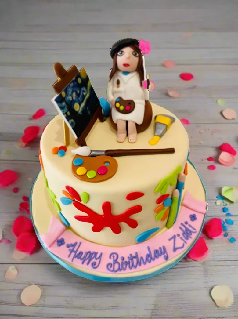 Artist Fondant Cake - Image 5