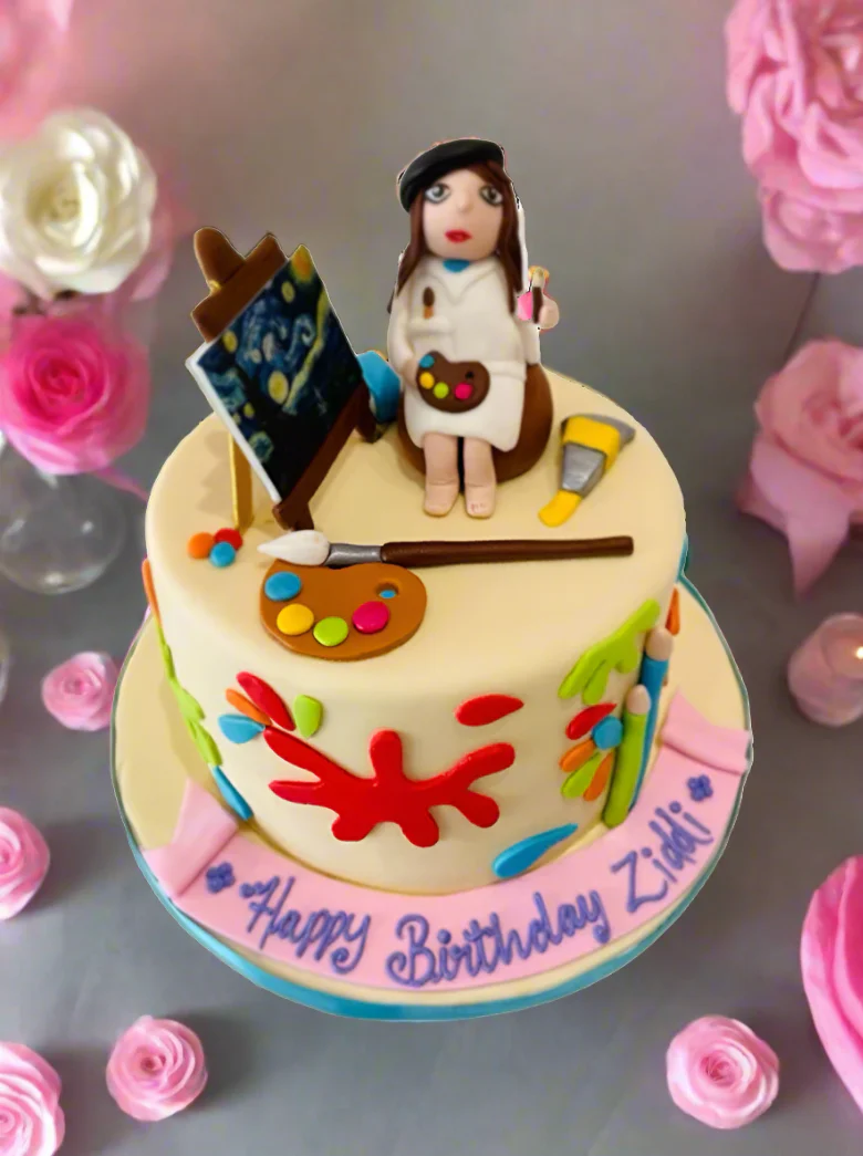 Artist Fondant Cake - Image 6