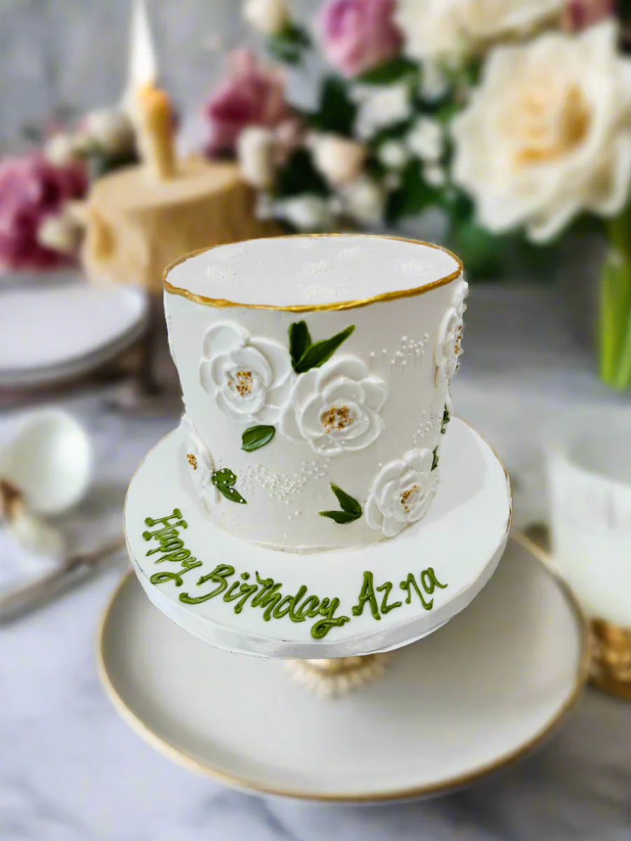 Arza Floral Cream Cake - Image 3