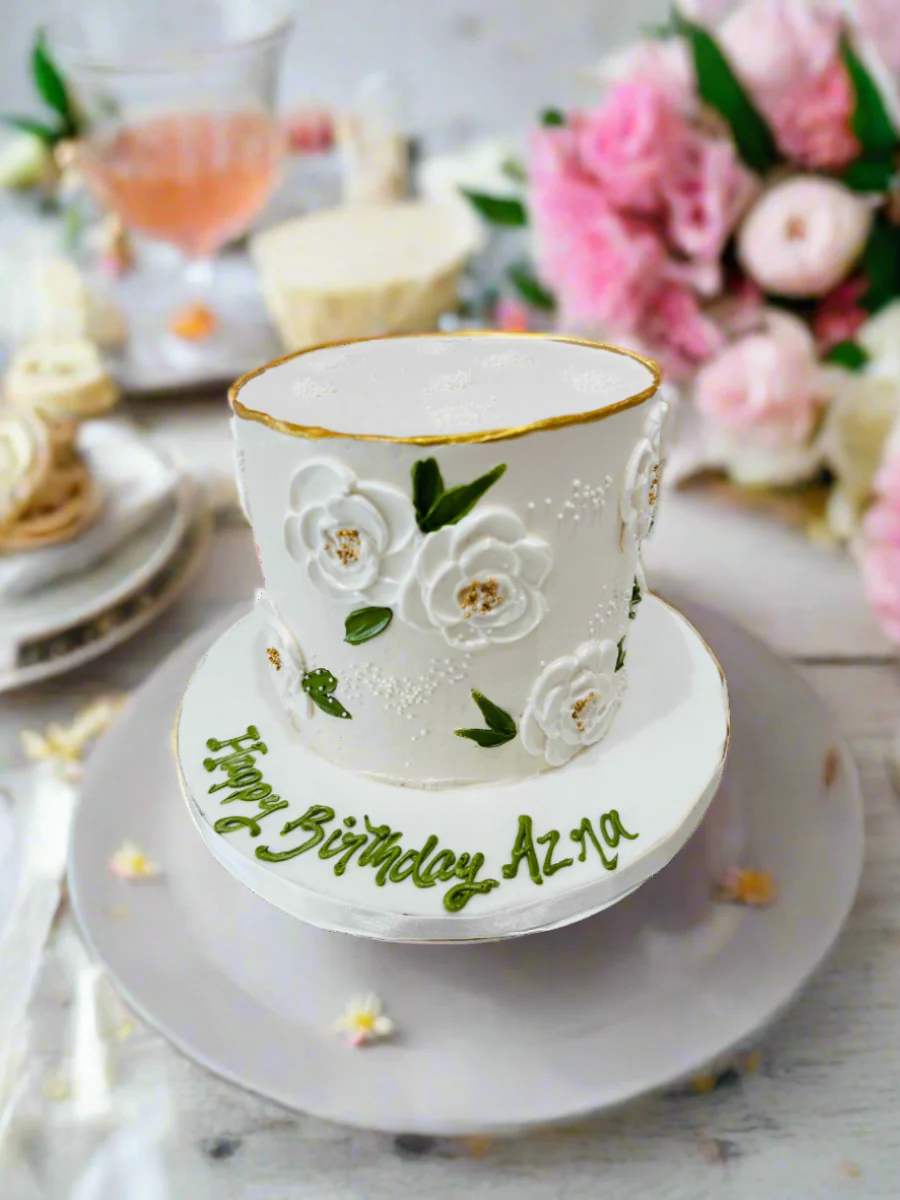 Arza Floral Cream Cake - Image 4