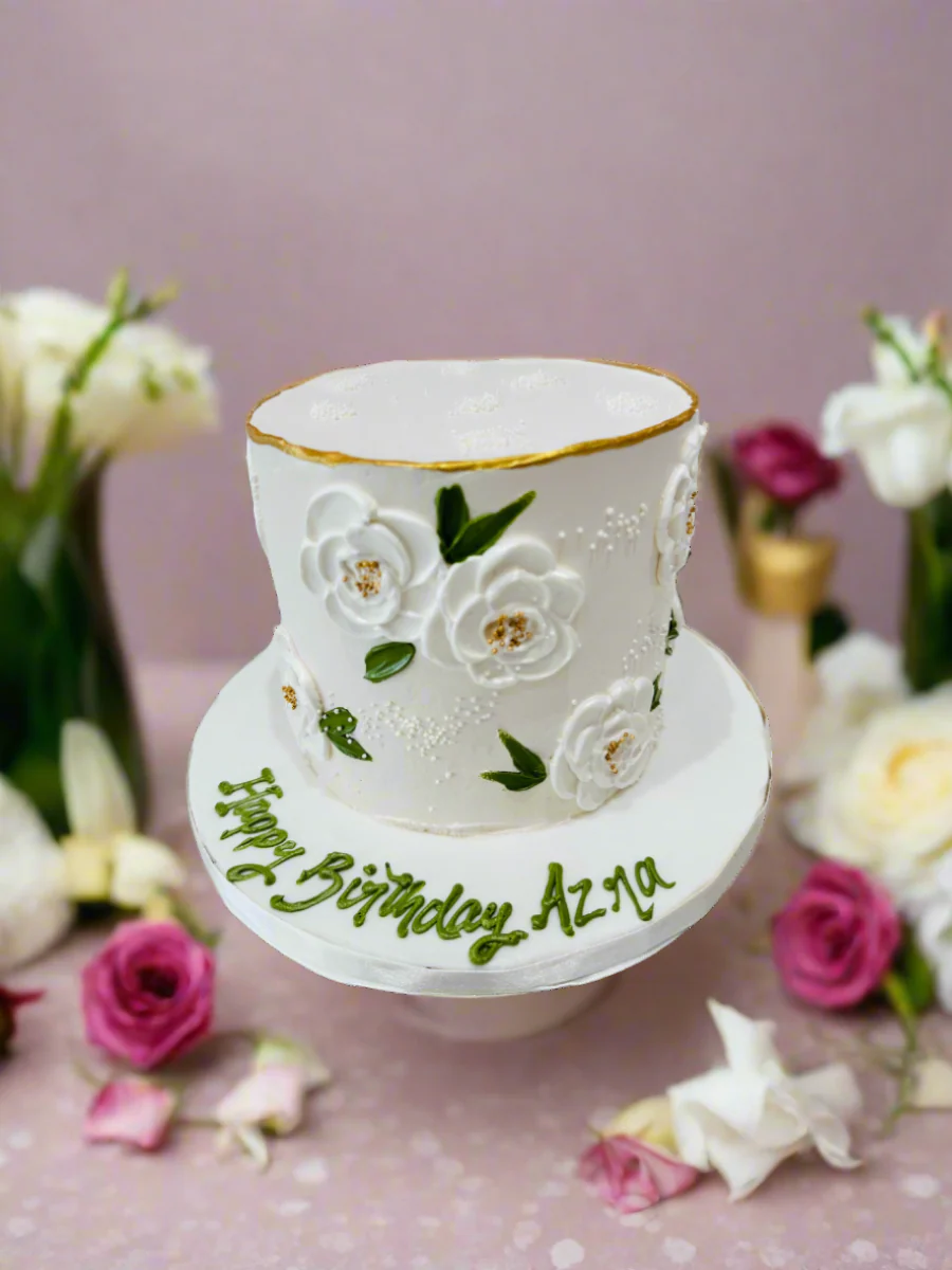 Arza Floral Cream Cake - Image 5