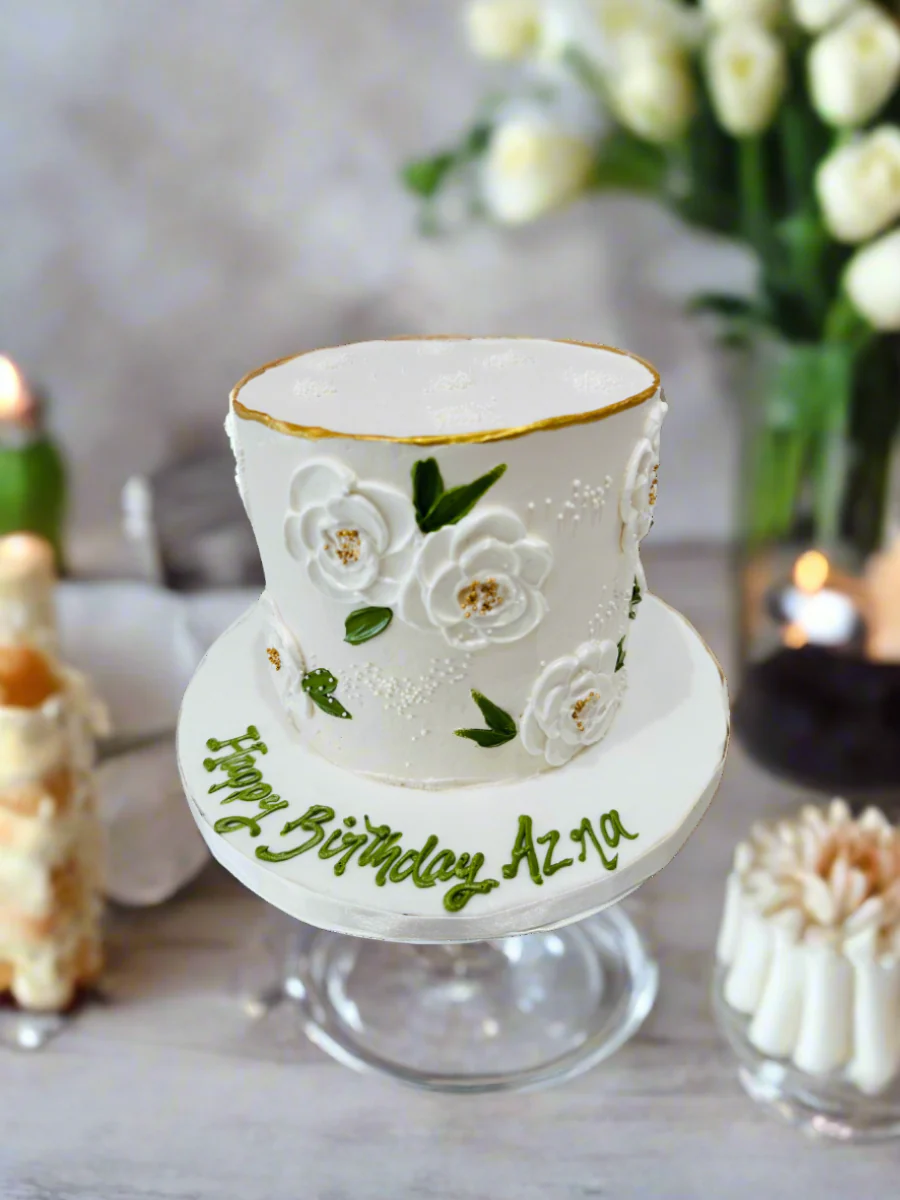 Arza Floral Cream Cake - Image 6