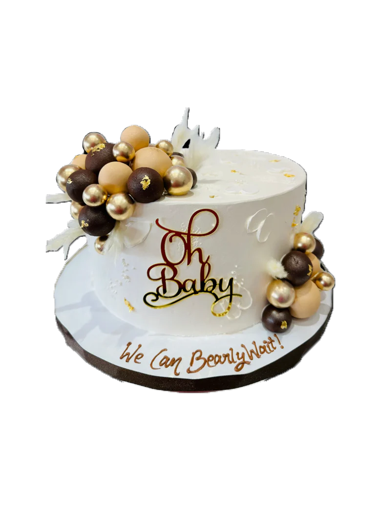 Asees Ivory Baby Shower Cream Cake
