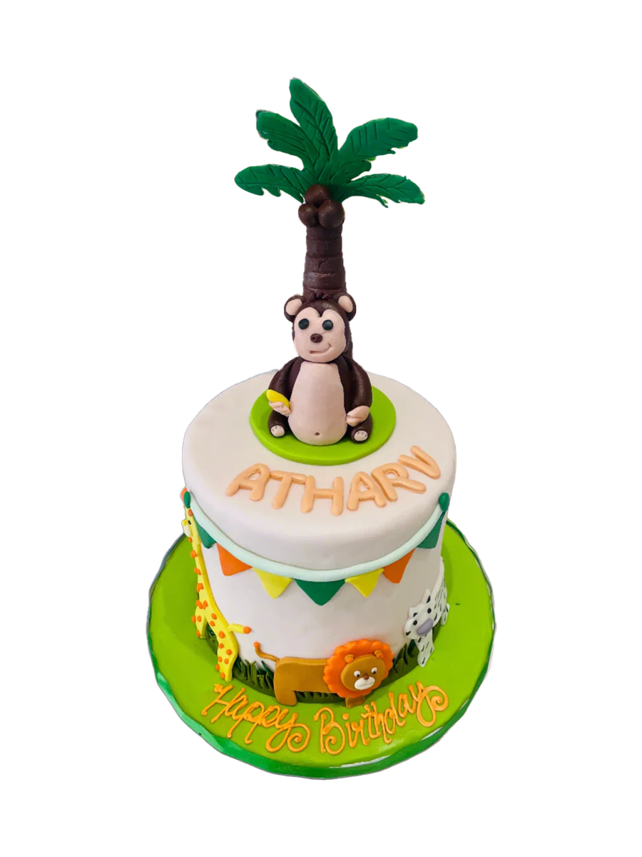 Atharv Jungle Fondant Cake