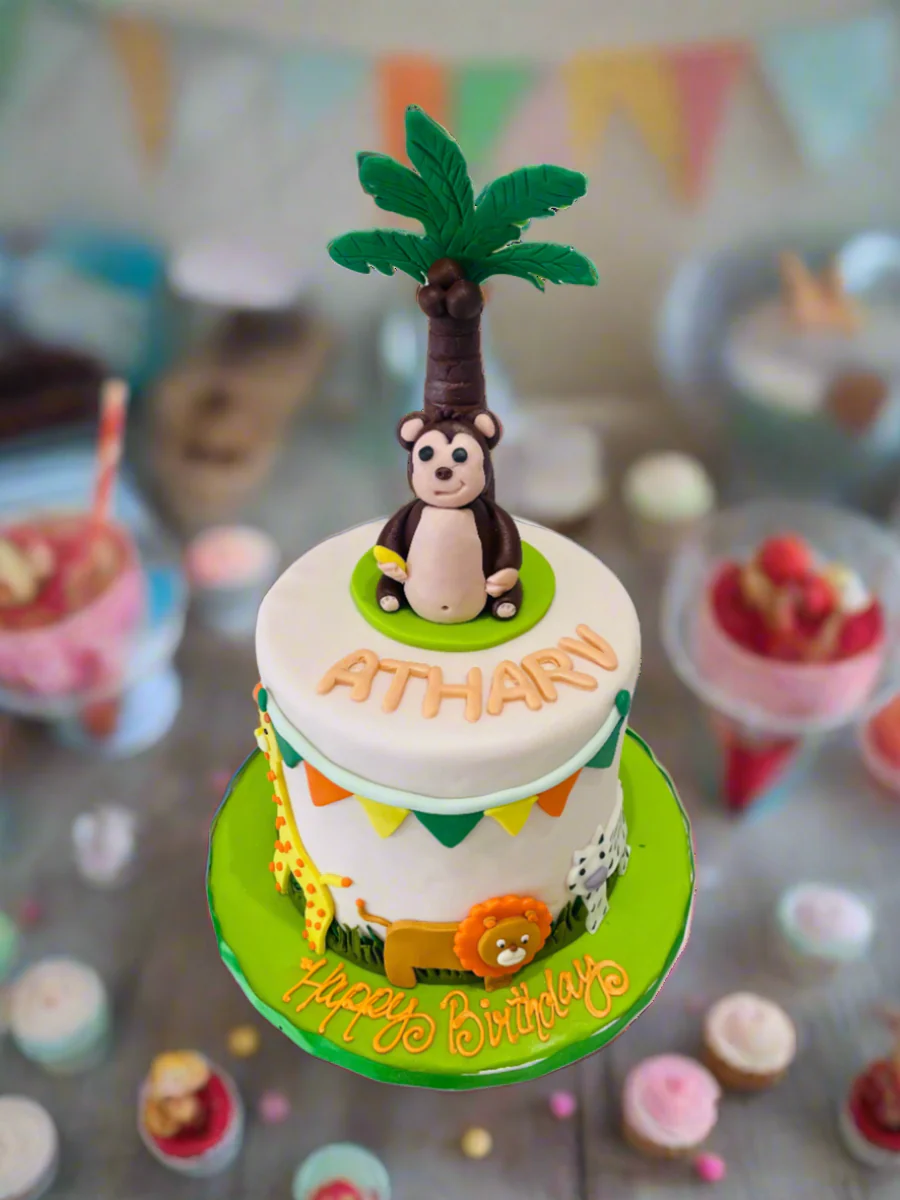 Atharv Jungle Fondant Cake - Image 2