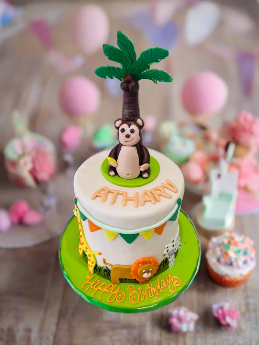 Atharv Jungle Fondant Cake - Image 3