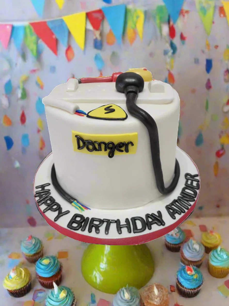 Atinder Electrician Fondant Cake - Image 3