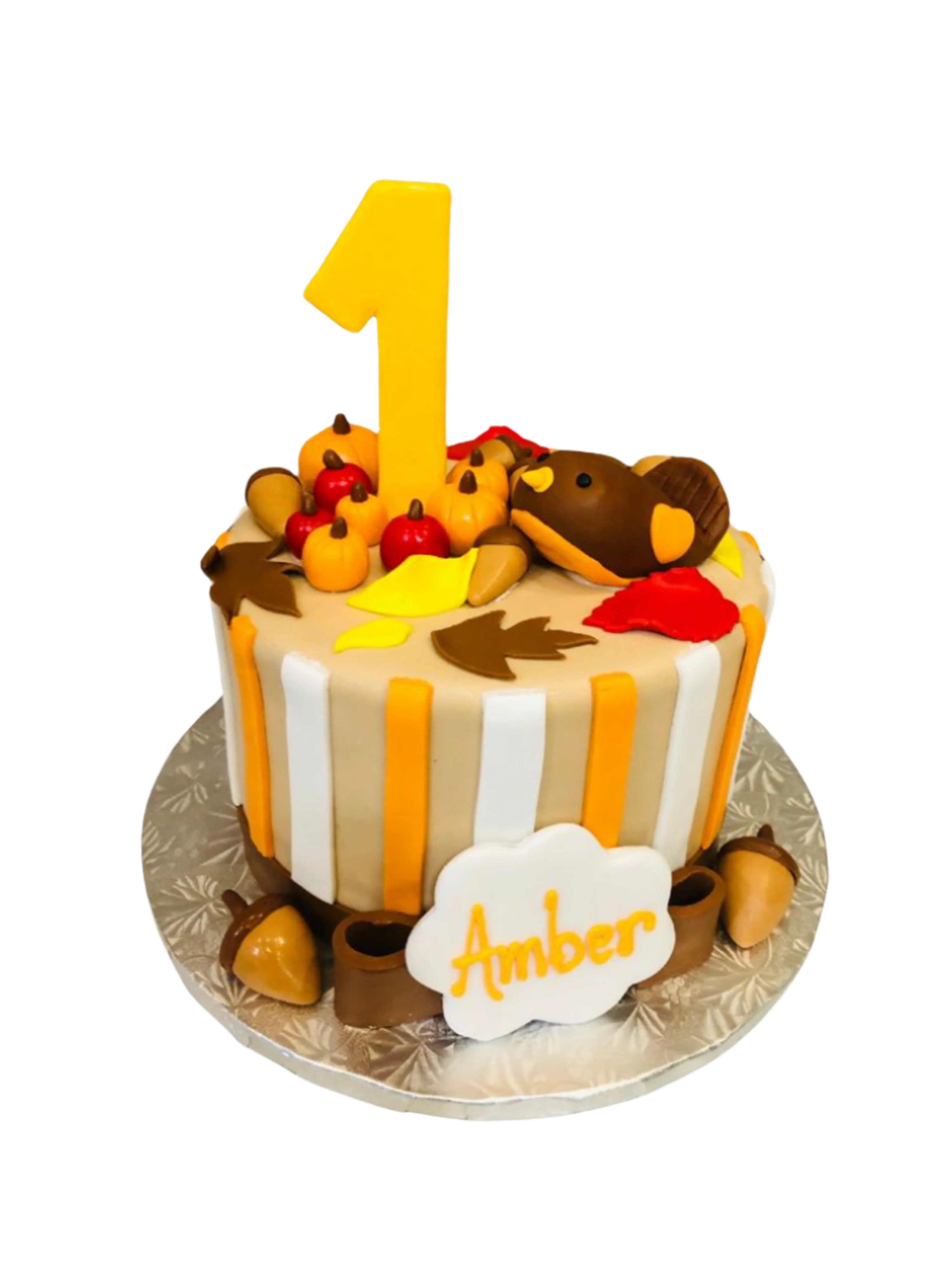 Autumn First Birthday Cake