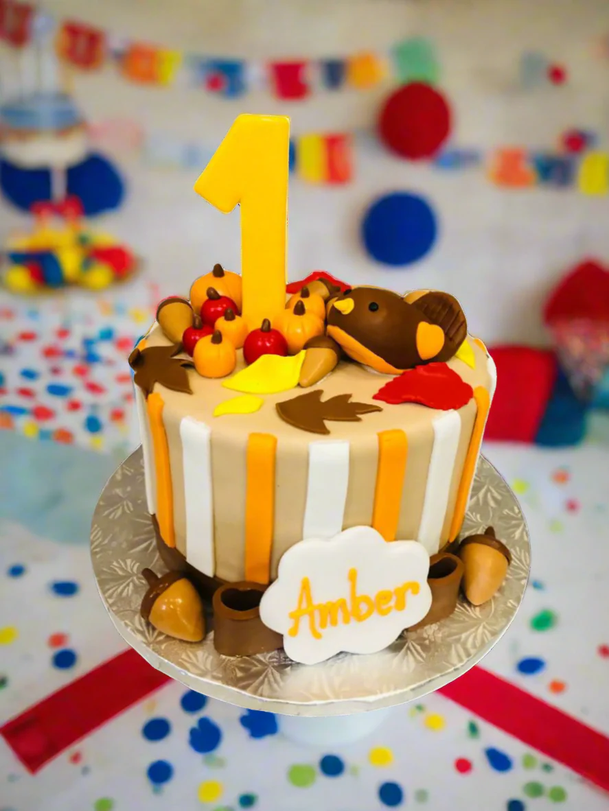 Autumn First Birthday Cake - Image 3