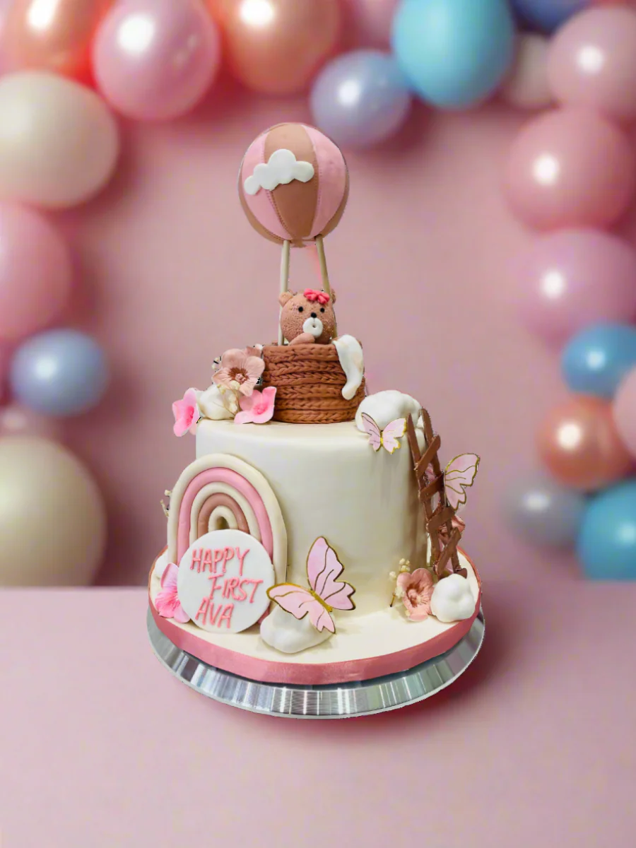 Ava's First Birthday Fondant Cake - Image 2