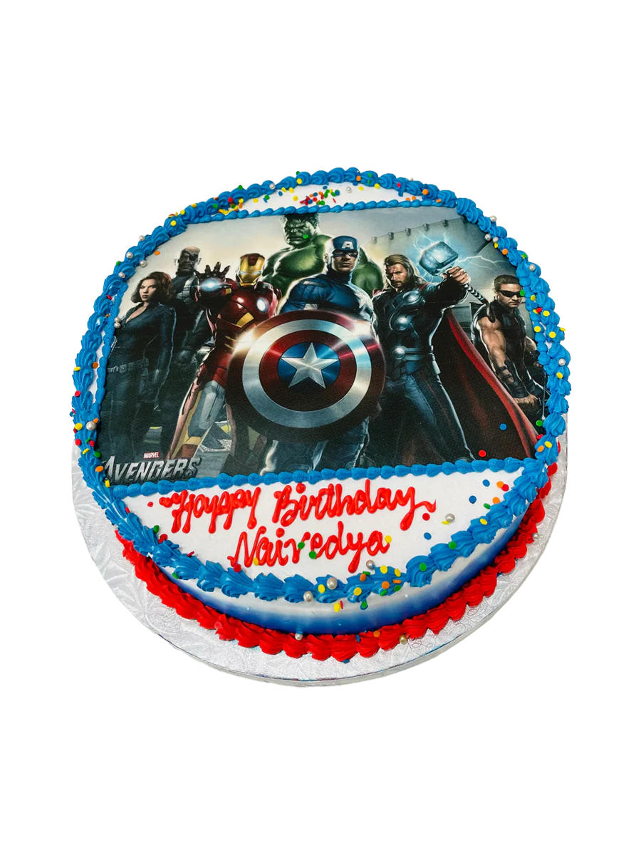 Avengers Photo Cake